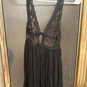 Victoria's Secret Black Lace Chemise